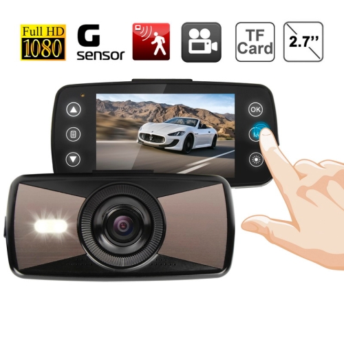 FULL HD 1080P Mini Vehicle DVR / Black Box, 2.7 inch LTPS Screen with touch-sensitive Keys, Support G-Sensor / Motion Detect / T